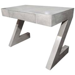 Custom Storm Gray Parchment Z Desk 3