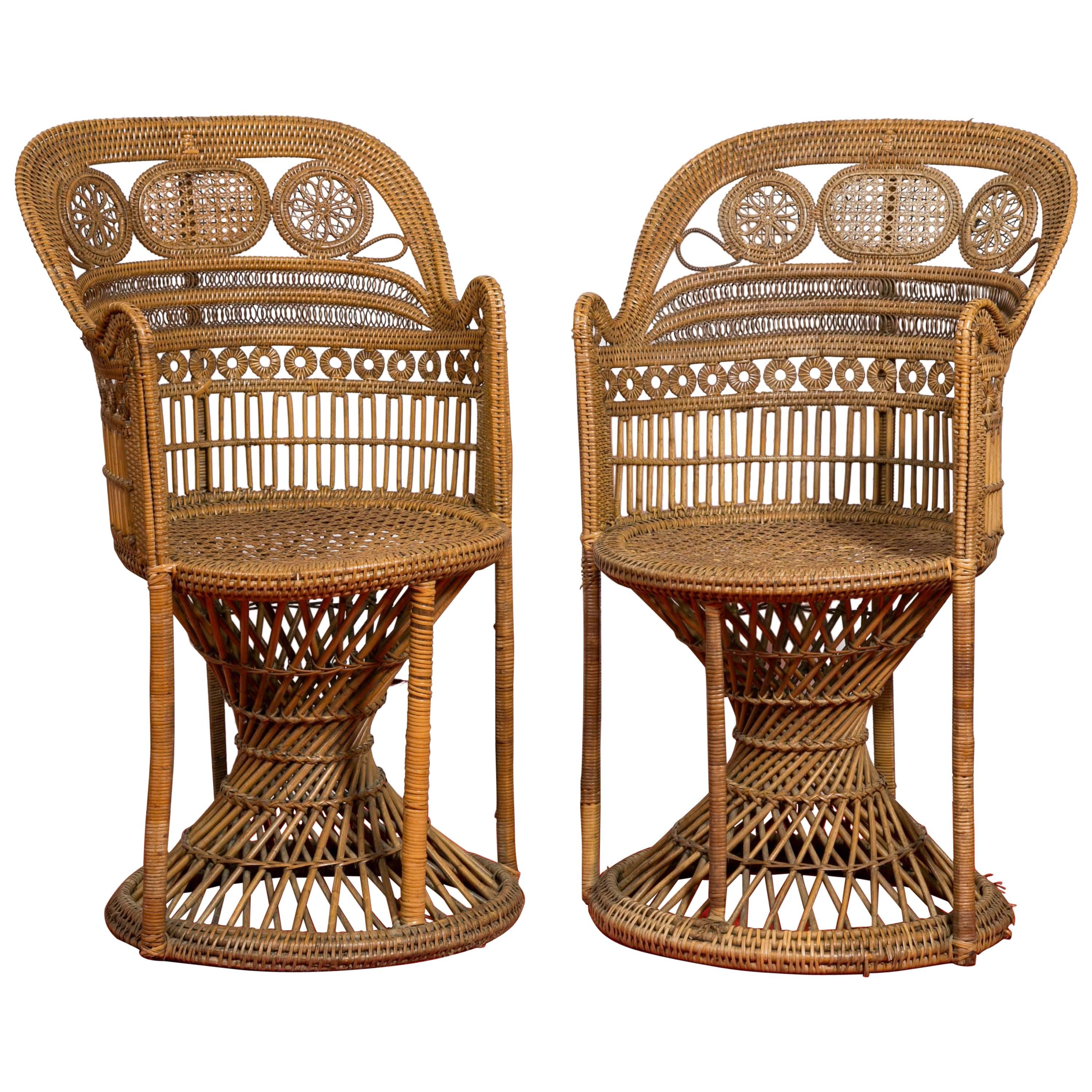 Manufacture of Perret & Vibert, Pair of Rattan Chairs, circa 1890