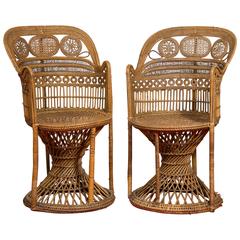 Manufacture of Perret & Vibert, Pair of Rattan Chairs, circa 1890