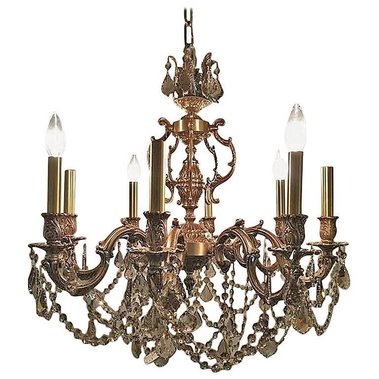 Custom Swarvoski Style Crystal Chandelier For Sale at 1stdibs