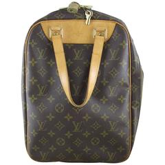 Louis Vuitton Vintage Iconic LV Logo Monogram Excursion Shoe Bag 6