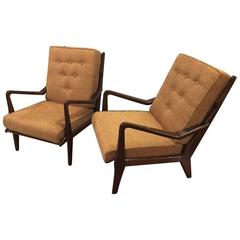 Pair of Mid-Century Modern Danish Arm Lounge Chairs 11