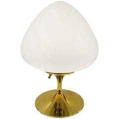 American Mid-Century Modern Brass Laurel Table Lamp