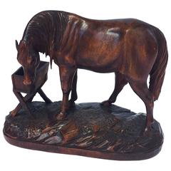 Antique Black Forest Carving of a Horse