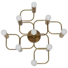 Sciolari Style Flush Mount by Leola in Brass