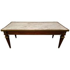 Louis XVI Style Bronze-Mounted Marble-Top Coffee Table