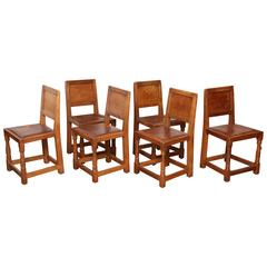 Set of Six Robert "Mouseman" Thompson Chairs