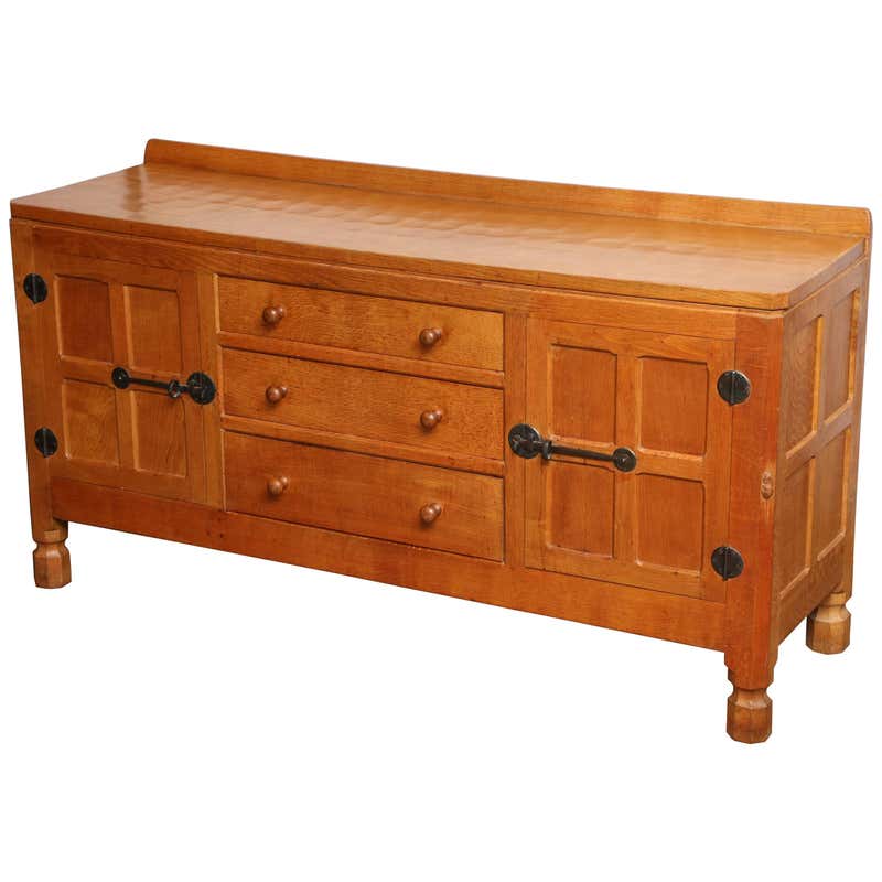 Antique Mouseman Furniture - 2 For Sale on 1stDibs