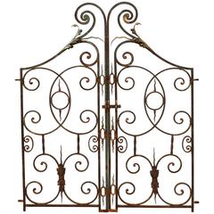 Pair of Ornate Wrought Iron Pedestrian Gates