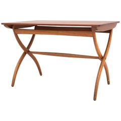 High Coffee Table in Teak and Oak 10