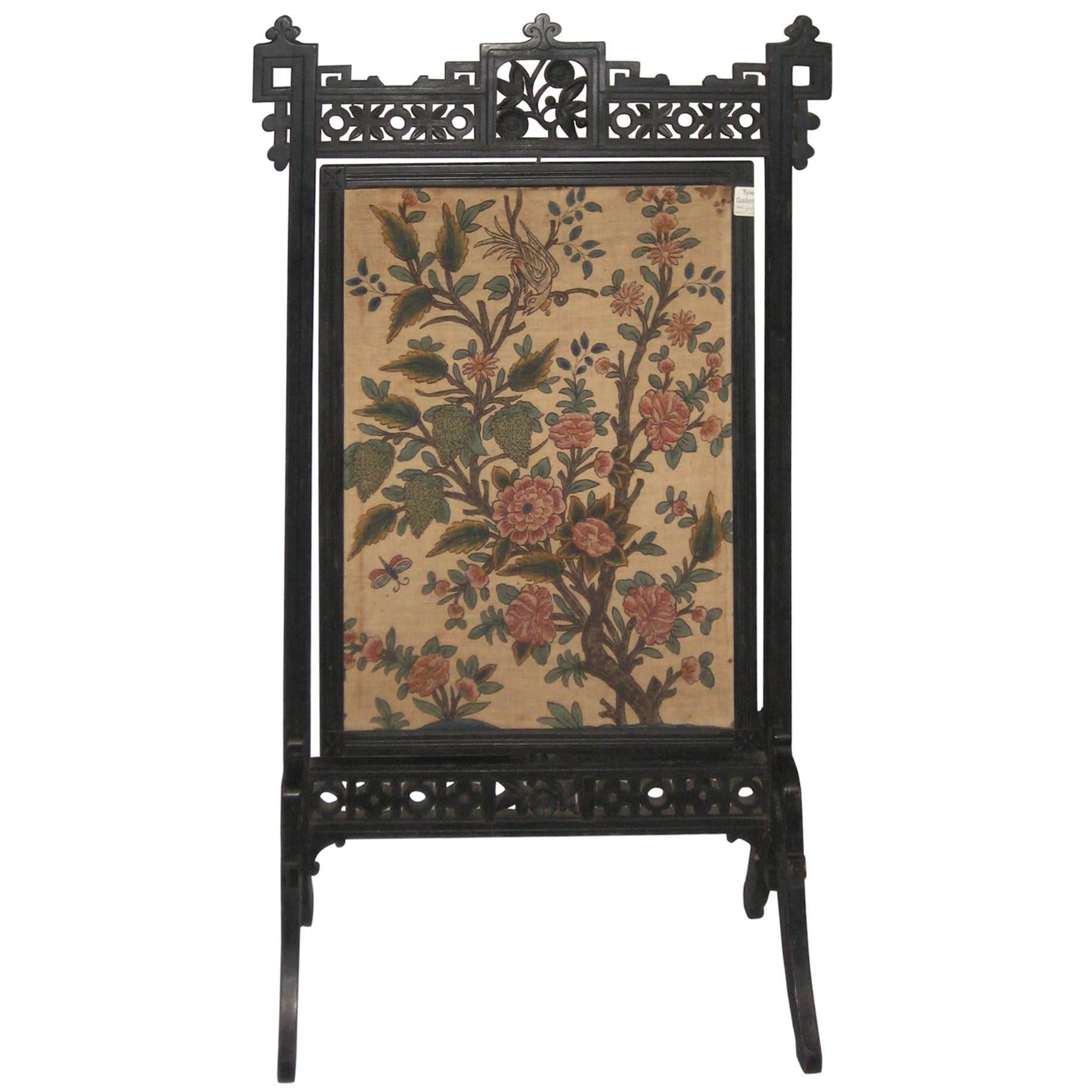 19th Century Aesthetic Period Firescreen For Sale