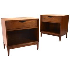 Pair of Walnut Nightstands by Dillingham