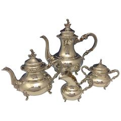 Heidelberg German Sterling Silver Tea Set Four-Piece Hollowware