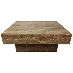 Substantial Rectangular Marble Cocktail Table 10