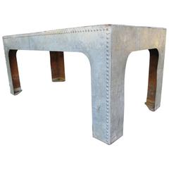 English Stockade Tank Galvanized Table