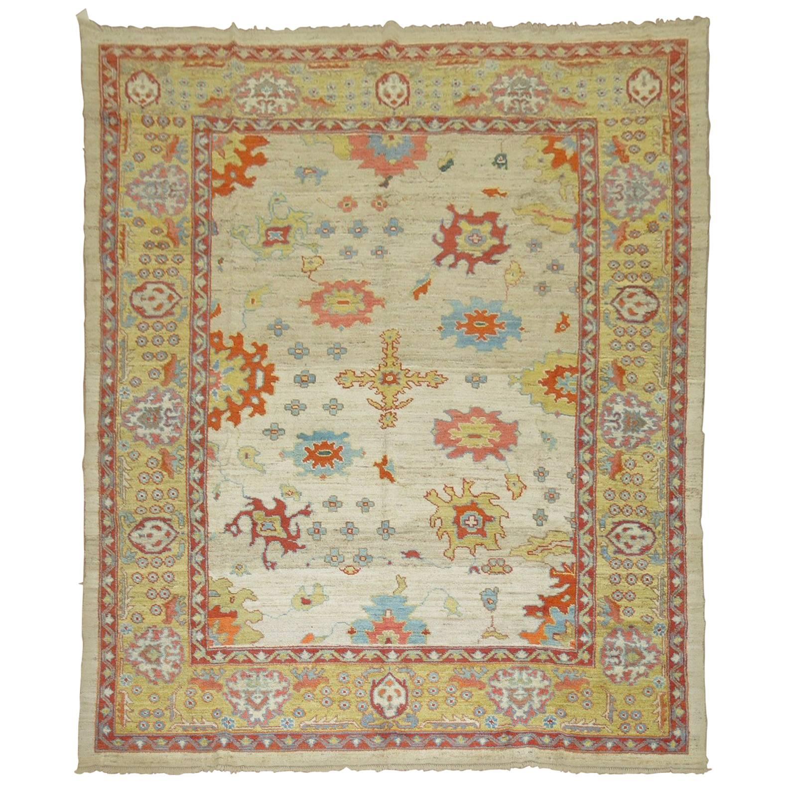 Vintage Inspired Oushak Carpet