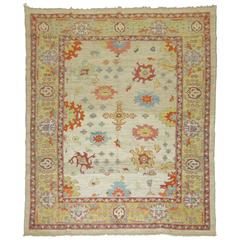 Vintage Inspired Oushak Carpet 5
