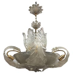 Italian Mid-Century  Chandelier in the Manner of Barovier & Toso 