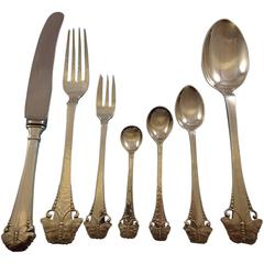 Butterfly Aka Sommerfugl by Frigast 830 Silver Flatware Service Set 84 Pcs, Rare 3