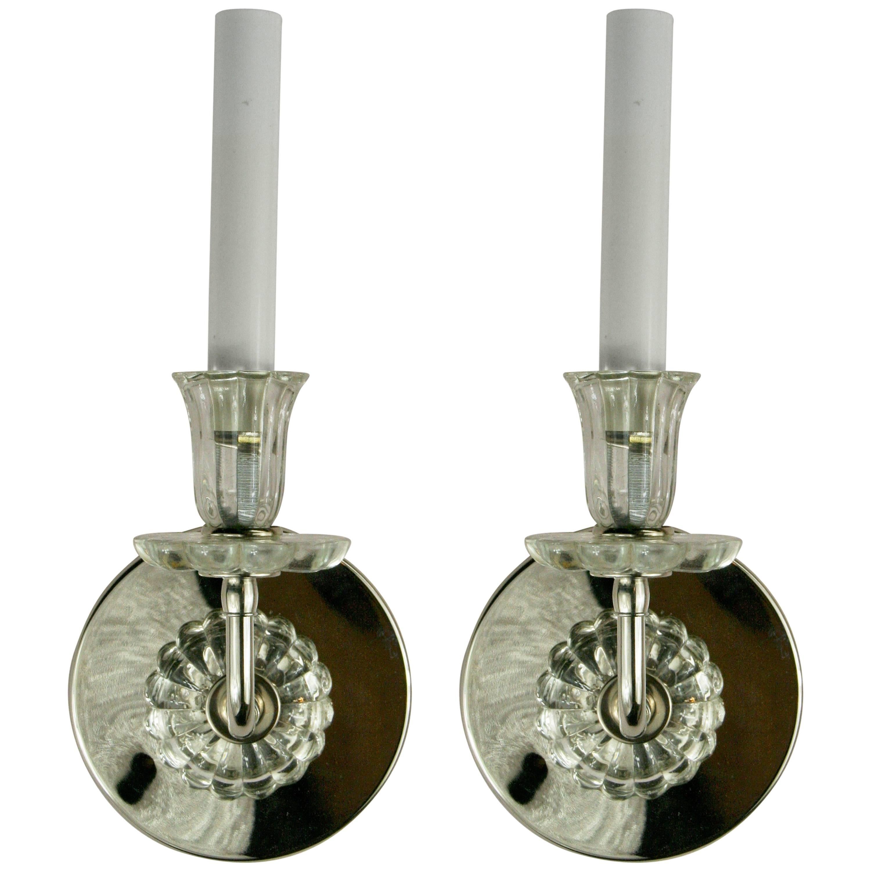 Pair of Glass Tulips Sconce