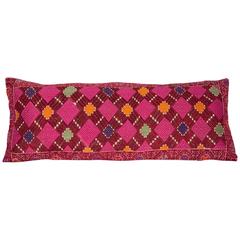 Antique Pillow Made Out of a 1930s, Swat Embroidery