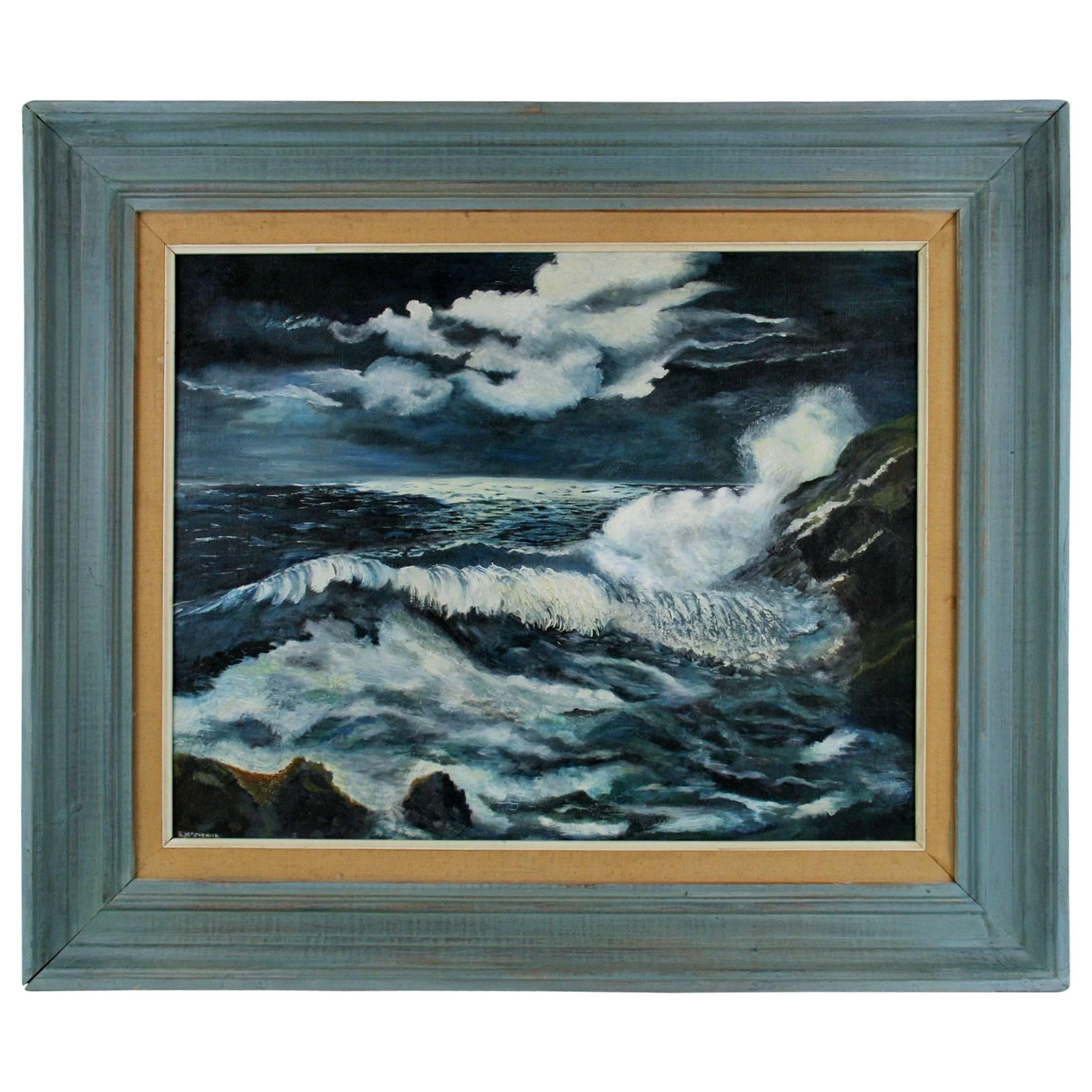 "Moonlit Sea" Painting