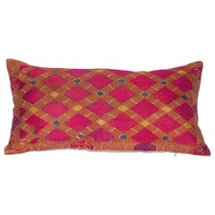 Antique Pillow Made Out of a 1930s Swat Embroidery