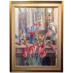 Joseph Joe Plaskett the Artist's Studio Oil on Canvas Painting 10