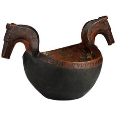 Antique Ceremonial Horse Head Kasa Dates 1828