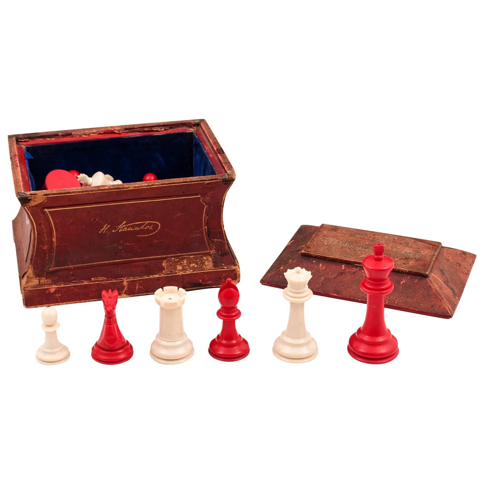 Large Jacques Staunton Chess Set