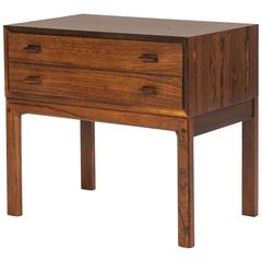 Small Rosewood Chest of Drawers Nightstand by Aksel Kjersgaard