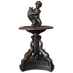 French Louis XVI Style Vase Middle Fountain Cast Stone, France, circa ...