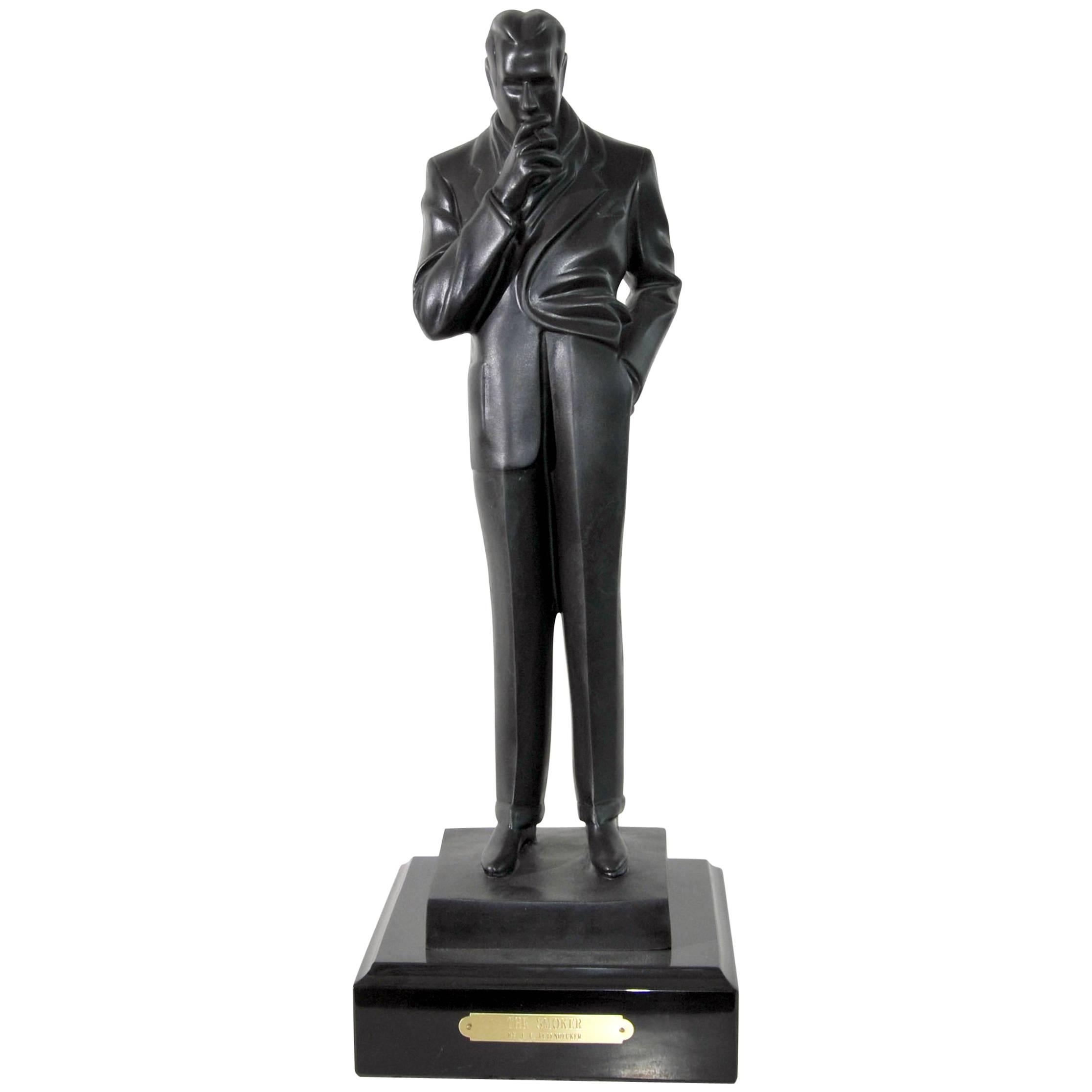Art Deco Style Bronze Casting the Smoker J.C Leyendecker For Sale