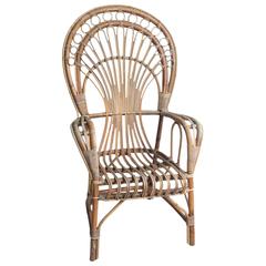 Used Iconic Rattan Peacock Chair, 1970s