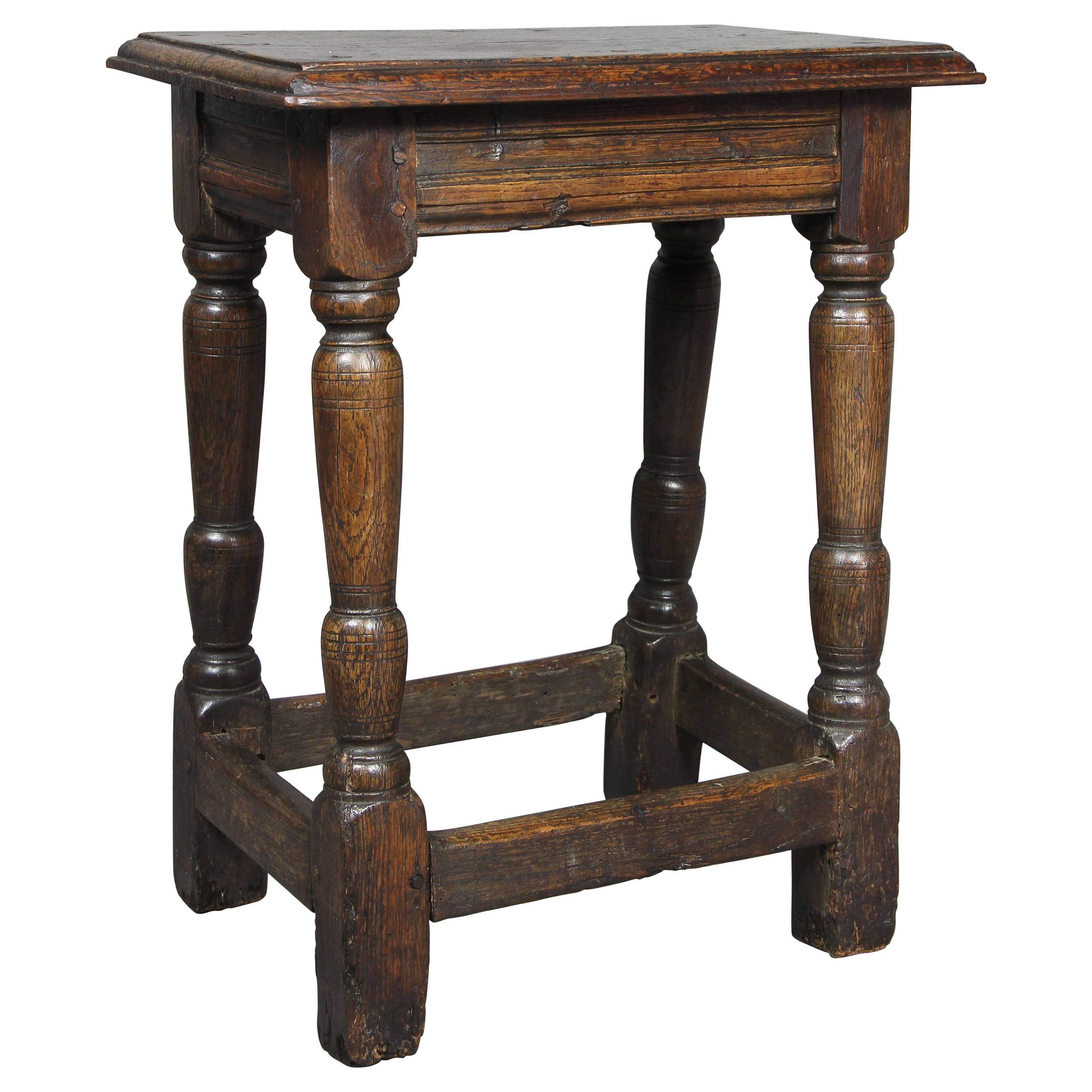 Jacobean Oak Joint Stool