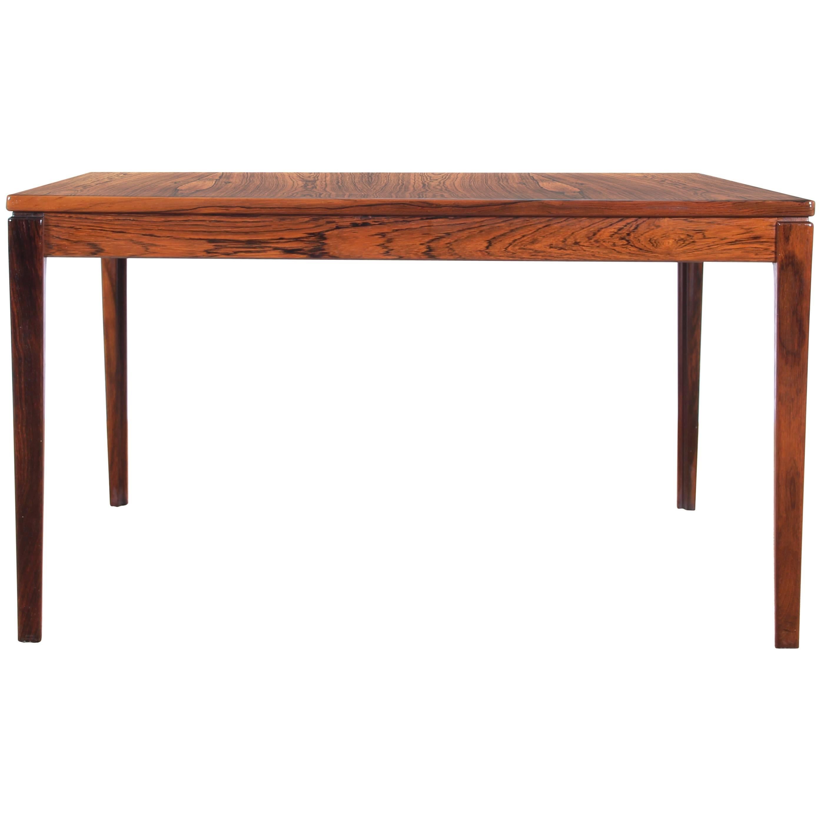Table basse carrée moderne danoise en bois de rose, style danois