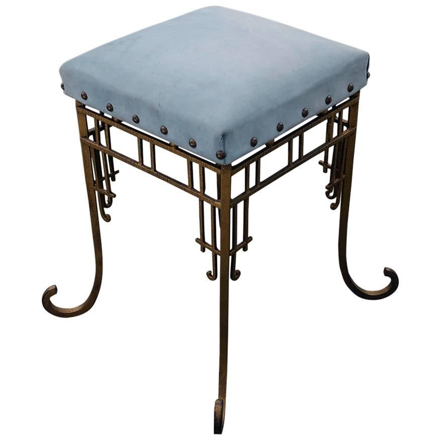 French Gold Leaf Iron Bench