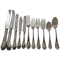 Antique Louis XIV Old Style by Dominick and Haff Sterling Silver Flatware 12 Service Set
