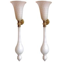 Pair of Murano Glass Sconces 6