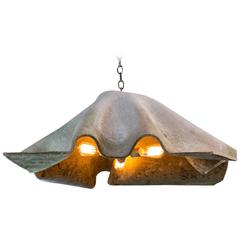 Oversized Vintage French Fibercement Light 7