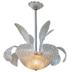 Vintage Mid-20th Century Barovier and Toso Glass Chandelier 12
