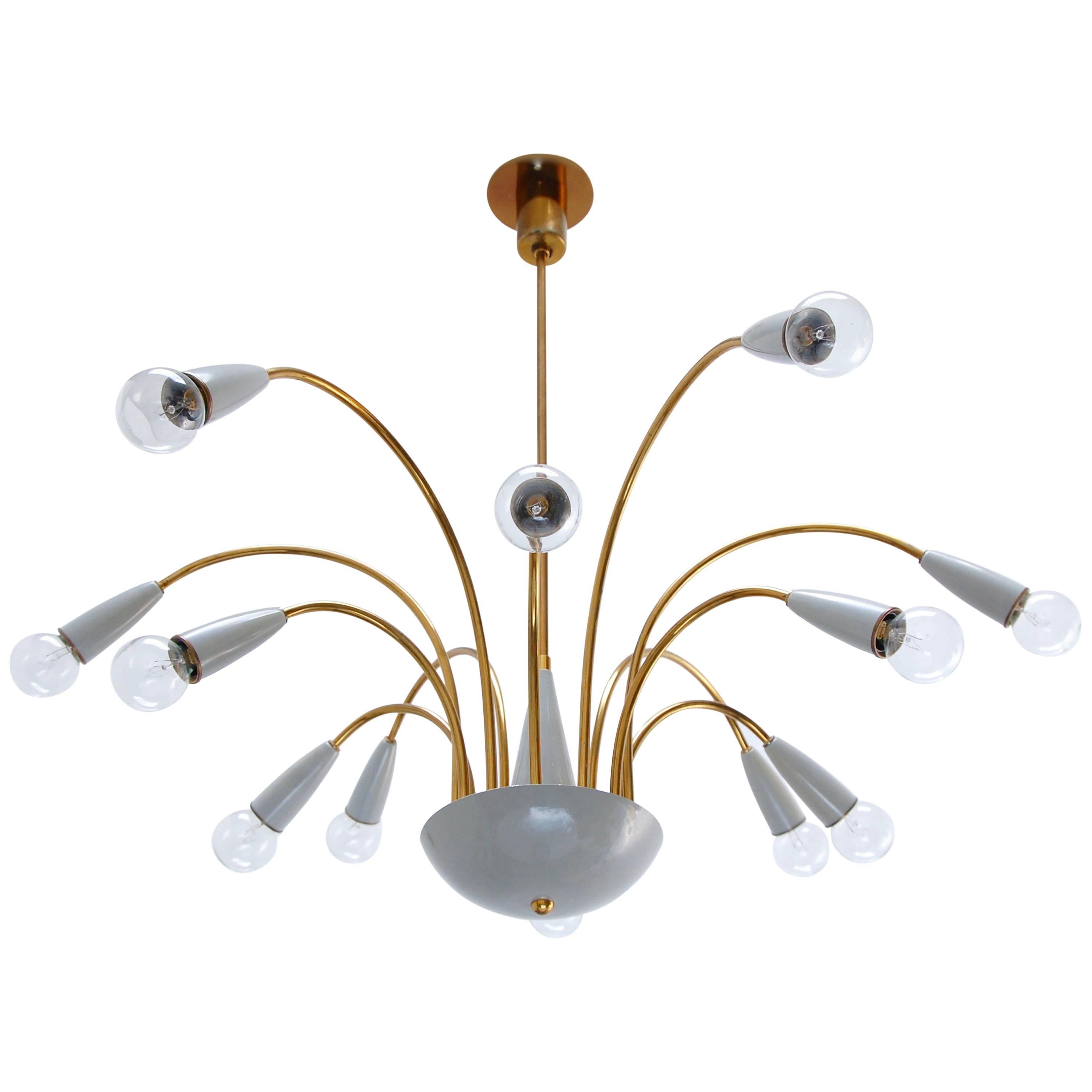 Botanical 1960s Chandelier from Italy