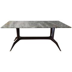 Ico Parisi Style Italian Mid-Century Table with Marble Top 4