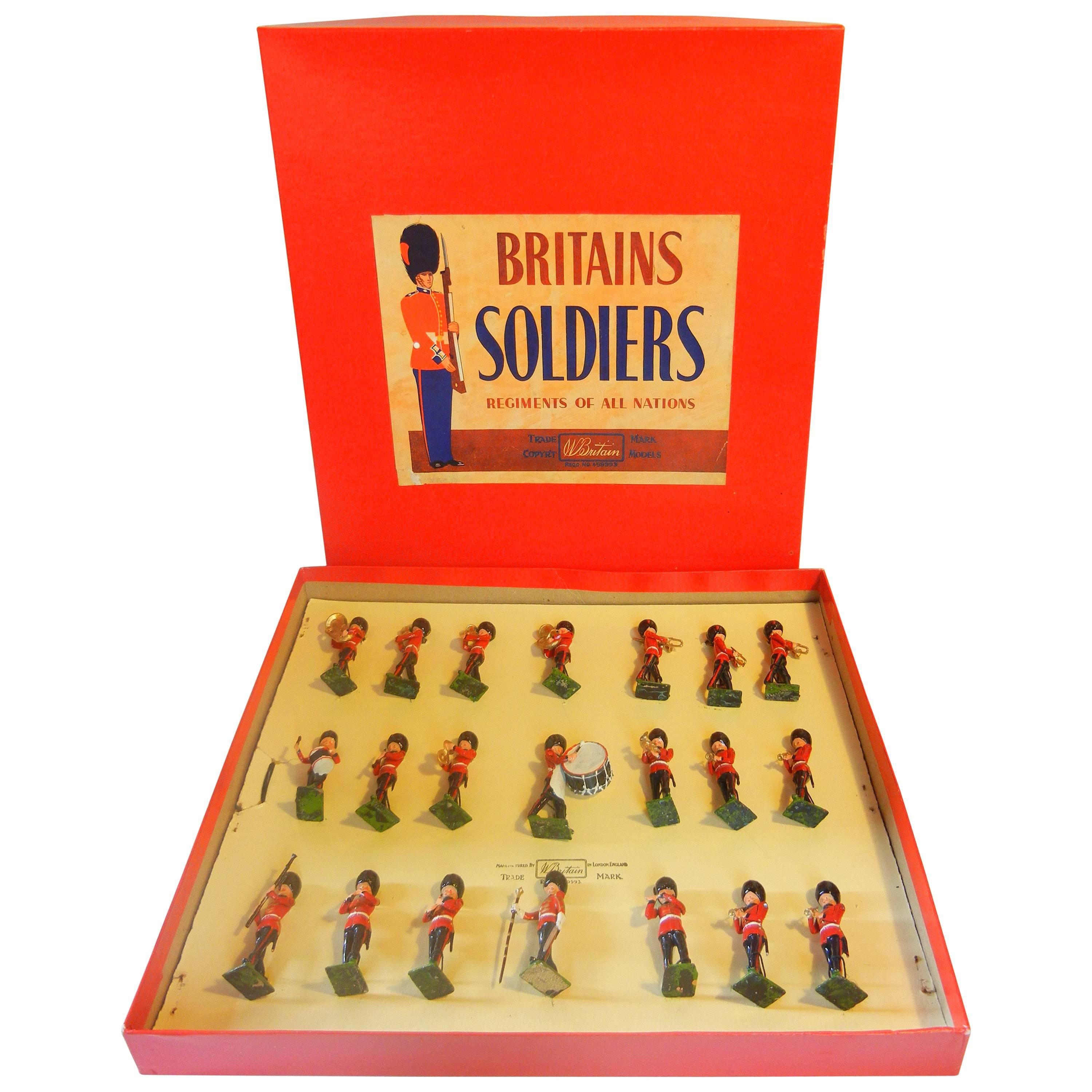Full Band of the Coldstream Guards in Original Box, by Britains Ltd., UK, 1949