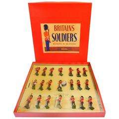 Vintage Full Band of the Coldstream Guards in Original Box, by Britains Ltd., UK, 1949