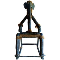 Large Elephant Man Rocking Chair Balinese Indonesian Unusual Armchair