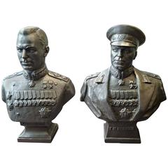 Two Late 20th Century Russian Figures of Soviet WW2 Heroes