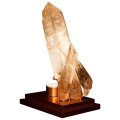 Éclairage unique en cristal de roche "Try" Demian Quincke