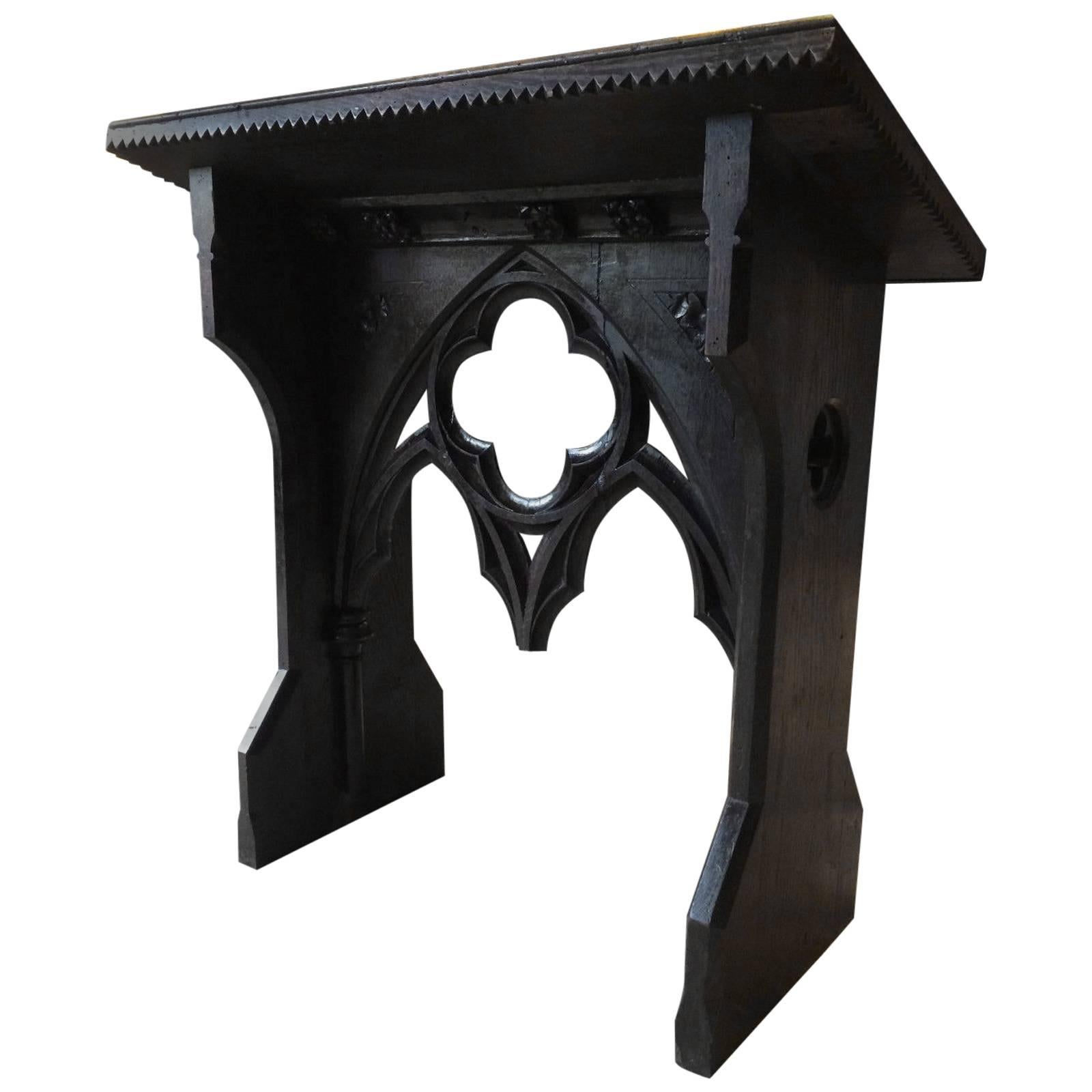 Antique Solid Oak Bible Stand Lectern Gothic Victorian, 19th Century, Number 4