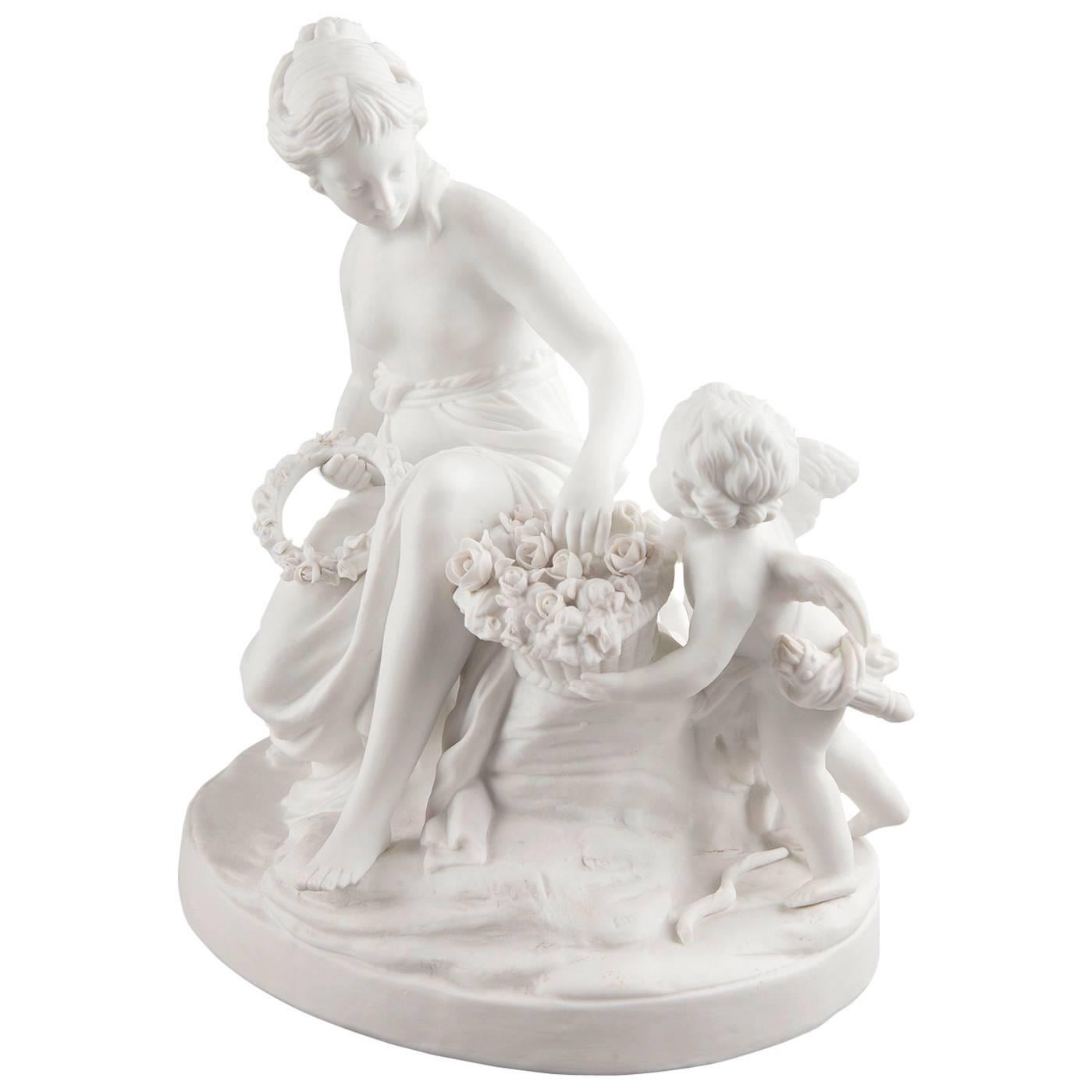 Biscuit Group after a Sèvres Model: La Faiseuse De Couronnes